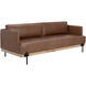 Saul Shalimar Tobacco Leather Sofa